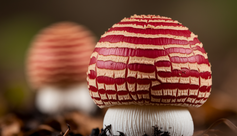 champignon-rouge-reseau-grosplan-foret