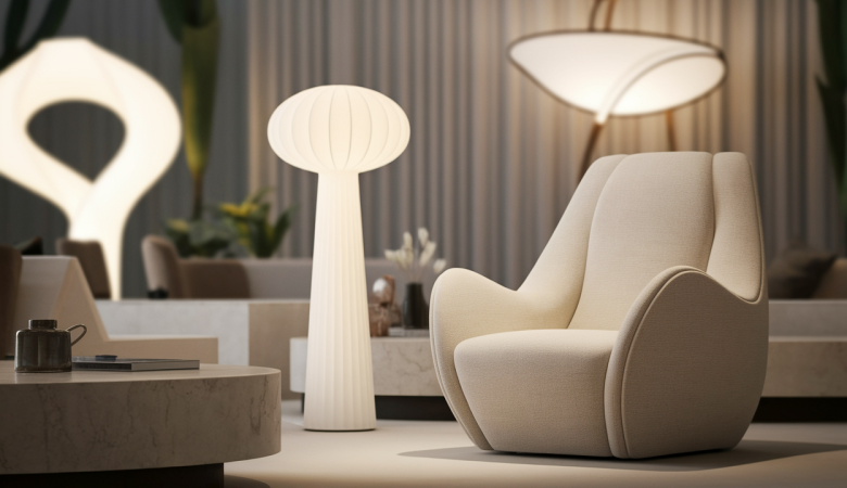 salon-moderne-fauteuil-design-lampe