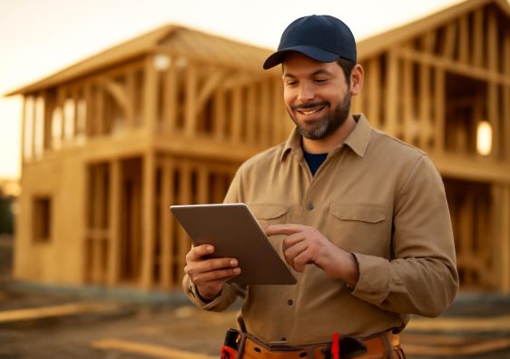 entrepreneur-casquette-ceinture-tablette-construction