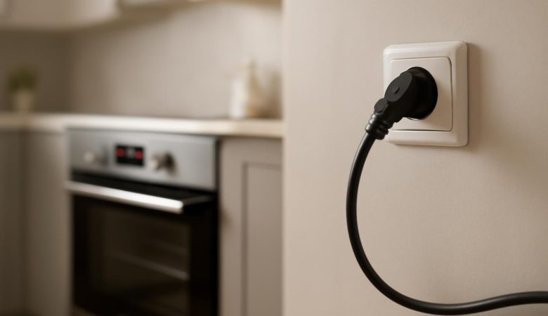 four-moderne-cable-prise-cuisine-floutee