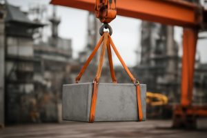 grue-charge-industrielle-machinerie floue