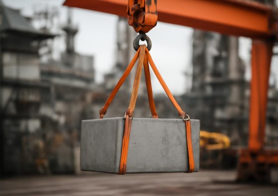 grue-charge-industrielle-machinerie floue