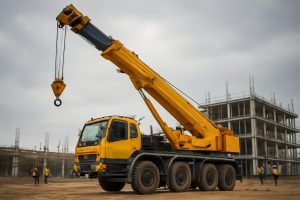 grue-mobile-chantier-travailleurs-flous