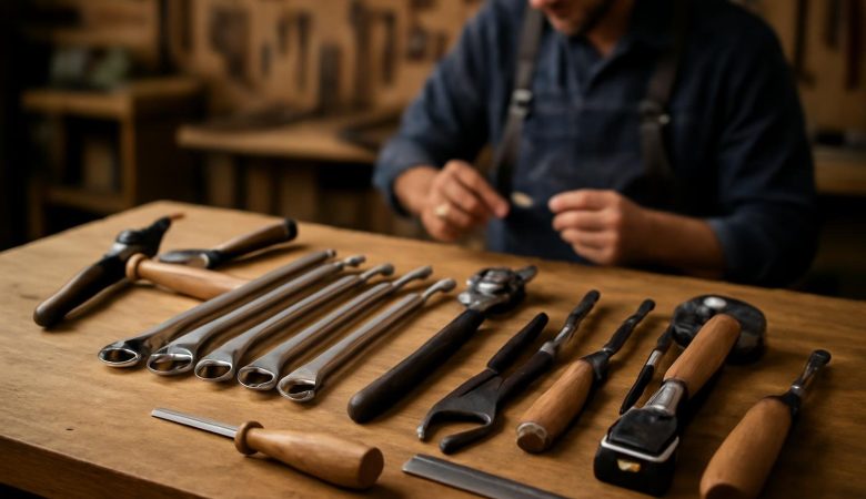 outils-qualite-etabli-bois-personne-floue