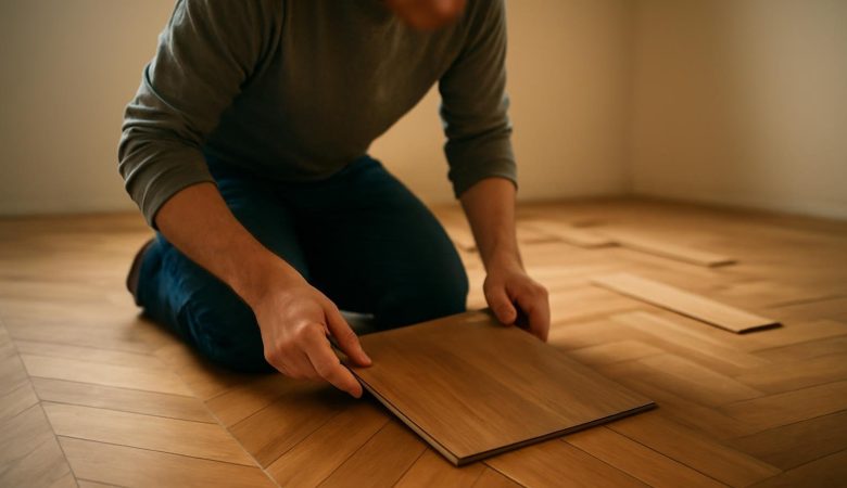 personne-parquet-bois-surface-claire