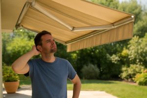 personne-terrasse-ensoleillee-auvent-coince