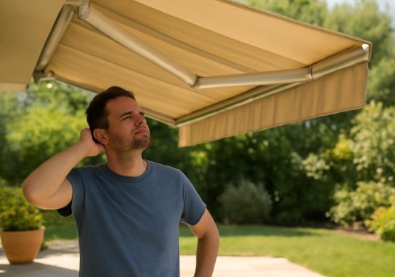 personne-terrasse-ensoleillee-auvent-coince