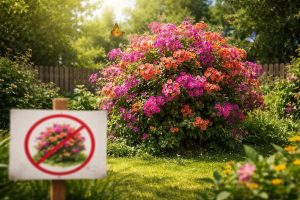 arbuste-fleuri-papillons-cloture-bois
