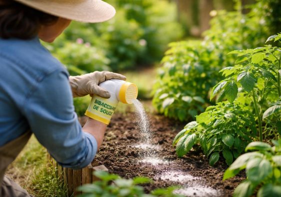 jardin-entretien-personne-sol-bicarbonate
