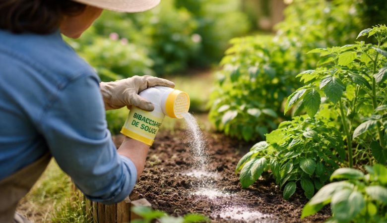 jardin-entretien-personne-sol-bicarbonate