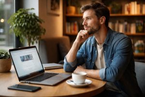 client-cafe-ordinateur-portable-plante