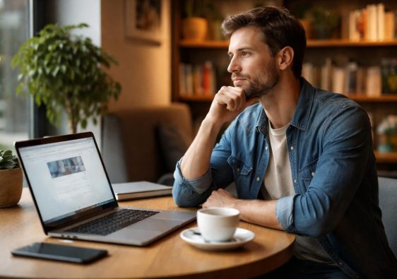 client-cafe-ordinateur-portable-plante