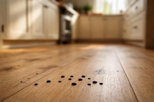 sol-cuisine-bois-clair-crottes-souris