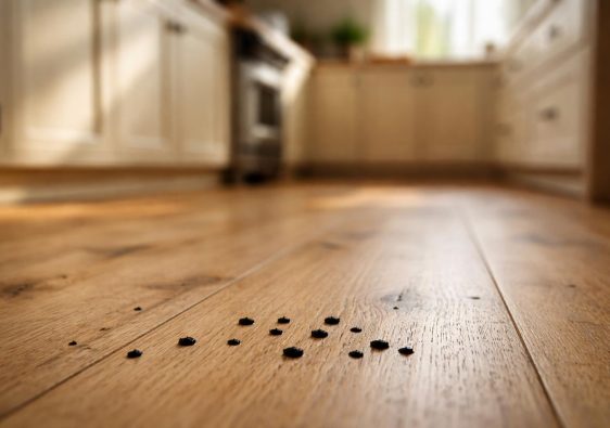 sol-cuisine-bois-clair-crottes-souris