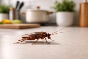 insecte-marron-comptoir-cuisine
