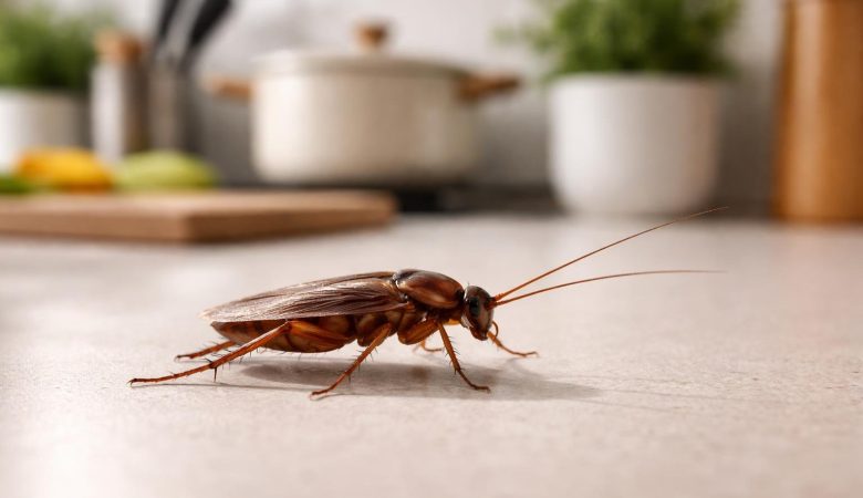 insecte-marron-comptoir-cuisine