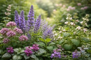 composition-florale-plantes-jardin-luxuriant