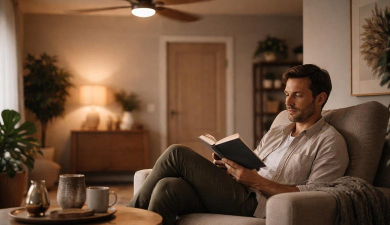 piece-moderne-ventilateur-fauteuil-livre