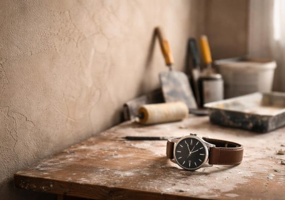 mur-enduit-montre-outils-peinture